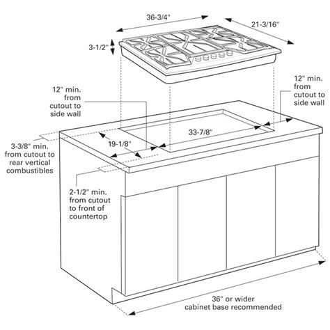 gas cooktop height